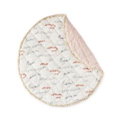 Pehr Baby Play Mat, Locomotive | Ultra-Soft Quilted 100% Cotton Exterior with Plush Polyester Fiberfill | for Tummy & Playtime | 40??Diameter