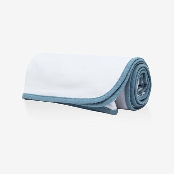 Baby & Newborn Swaddle Blanket | 0-3 Months | Nursery Baby Gift | 48 X 48 Inch | 100% Cotton | Calm Blue with Gift Box
