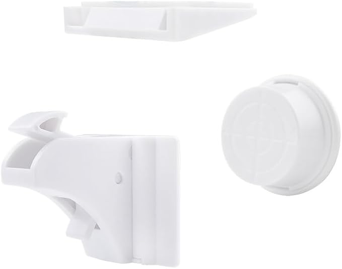 Magnetic Child Security Locks Protection Children Baby Safety Plastics Lock Drawer Latch Cabinet Door Limiter Fumiture Hardware - (Color: 4Locks 1Key)