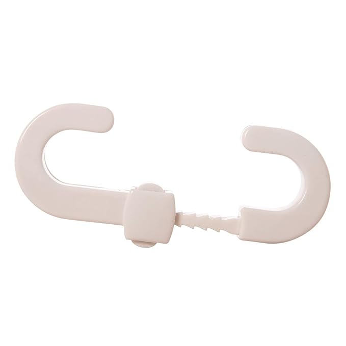 Dreambaby Secure -A-Lock - Child Proof Sliding Safety Locks - Suitable for Mushroom Knobs & D-Shaped Cabinet Door Handles - White - Model L712