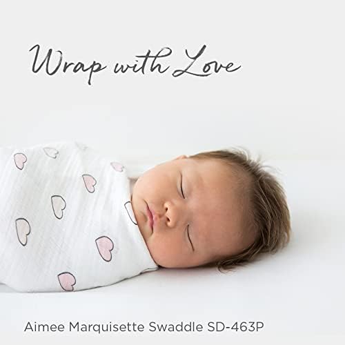 SwaddleDesigns Marquisette Swaddling Blanket, Premium Cotton Muslin, Very Berry Cute and Calm