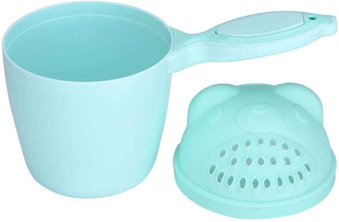Gcroet Children's Shampoo Cup,Baby Shower Spoons,Shower Washing Head Bath Spoons,Watering Bailer Shampoo Cup Toy Watering Can Baby Shower Spoons,Baby Washing Hair Spoons,Baby Bath Caps Cup,Baby