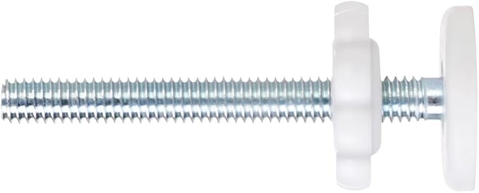 4 Pack Baby Gate Threaded Spindle Rod 8MM(M8), Replacement Screw Bolts Hardware Parts Kit for Pet & Dog Pressure Mounted Safety Door & Stair Gates (a White)