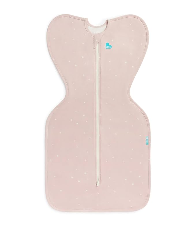 Love to Dream Swaddle UP, Baby Sleep Sack, Self-Soothing Swaddles for Newborns, Snug Fit Helps Calm Startle Reflex, New Born Essentials for Baby, 1.0 TOG, Medium 13-19 lbs, Powder Pink Twinkle