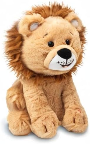 Cuddle Barn - Lucas The Lion | Soft Cuddly Interactive Animal Stuffed Lion | Twirls Around to Wild Thing | Animated Plush Toy, 10 inches