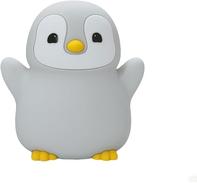 Novelty Soft Penguin Silicone Night Light for Kids Room, Rechargeable Nursery Sleeping Nightlights, 2 Level Lighting Mode Table Lamp for Breastfeeding Toddler Decoration Kids Gifts