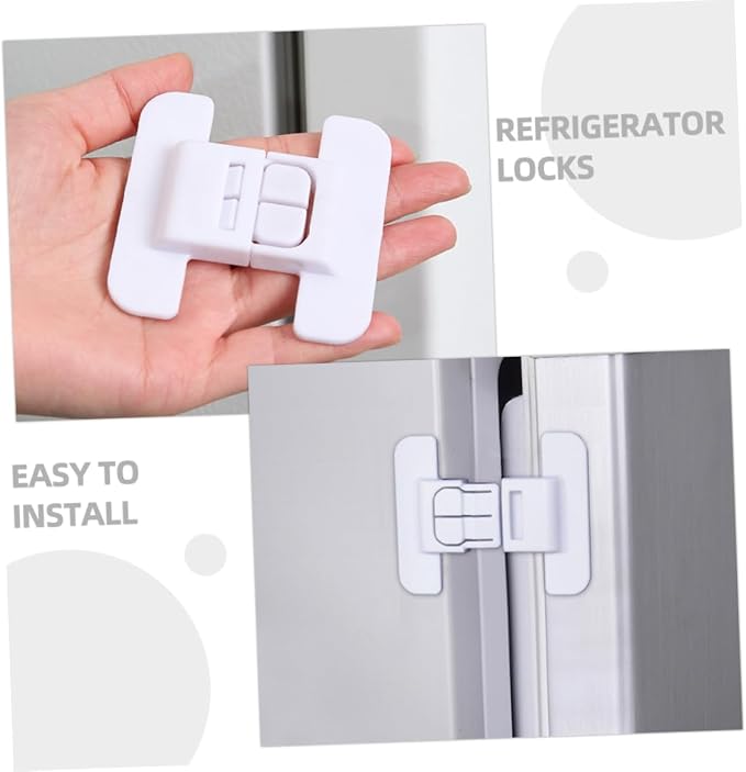 10 Pack Child Safety Cabinet Locks Baby Proof Drawer Locks for Kitchen Fridge Cupboard Child Locks Anti-Clip Hand Lock Buckle 2.75X2.75X0.39 Inch for Home Childproofing