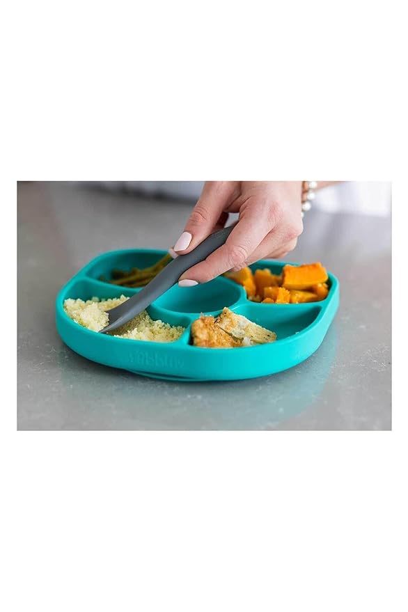 bblüv - Yümi ??Food Grade Silicone, BPA-Free, Suction Plate, Microwave & Dishwasher Safe, Anti-Spill Plate & Spoon Set w/Baby Utensils - for Baby & Toddler