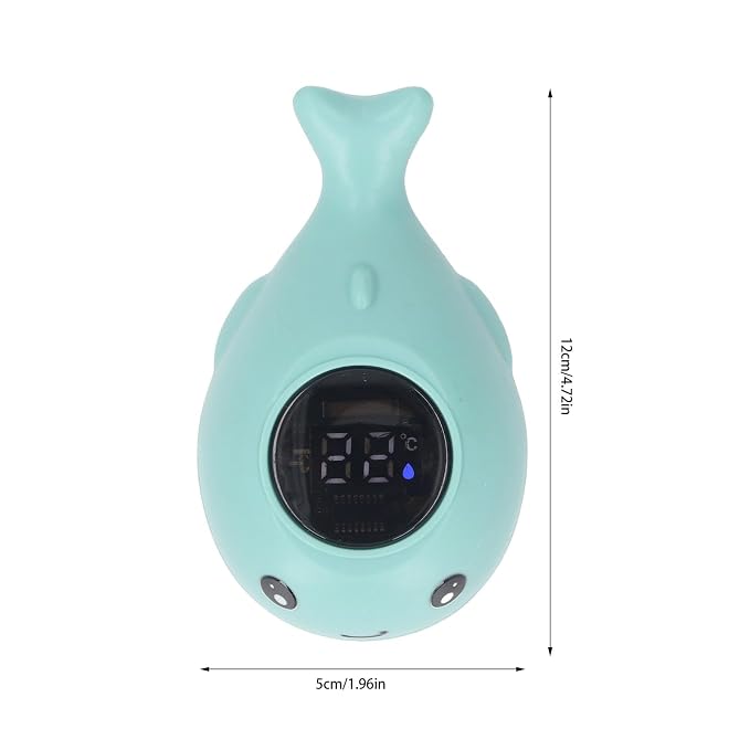 Bath Thermometer Floating Toy with 3 Color Temperature Indicator for Infant Bathing, Instant Reading Safety Alert, Whale Shape Water Temperature Thermometer