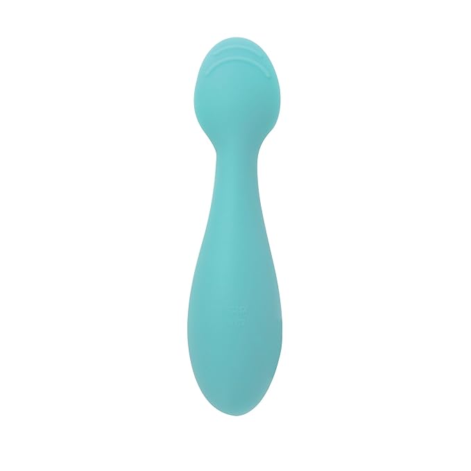 Nuby Silicone Mini Spoons - (2-Pack) Baby-Led Weaning Spoons for Babies - 4+ Months - Aqua
