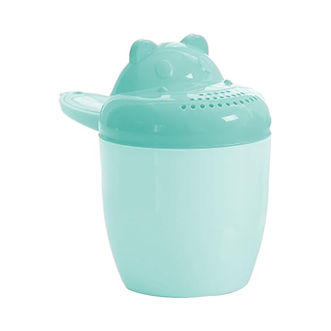 Children Rinse Cup - Child Bath Pourer, Cartoon Hair Washing Bucket, Safe Shower Accessory, Bathtub Kids Tool, Daily Bathing Necessary, Bathroom Fun Hair Care Gadget 8.27x6.3x4.13 Inches