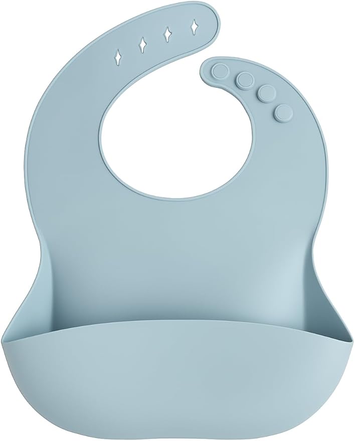 Soft Silicone Baby Bibs ??3 Pack | Adjustable, Waterproof, Easy-Clean Feeding Bibs