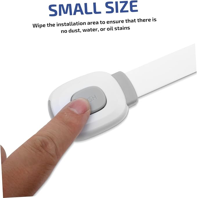 4pcs Boy Girl Safety Lock Childproof Drawer and Cabinet Latch Easy to Install No Drilling Required for Fridge Toilet and Bedside Table Use
