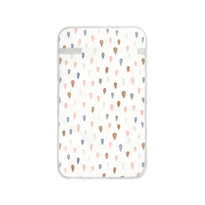 Mommy's Choice Portable Baby Changing Pad, Waterproof & Wipeable Diaper Changing Mat, Travel Essential for Newborn, Baby Boy Girl Registry Must-Haves, Cambiador de Bebé Portátil(Raindrops)