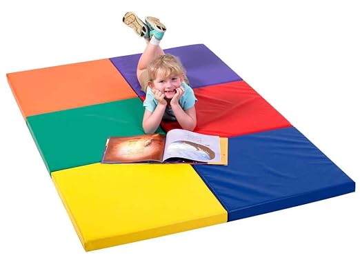 Children's Factory Tent Box Mats, CF331-062, Rainbow, 4'x6', Kids Soft Foam Floor Mats for Playroom or Preschool, Indoor Play Equipment for Classroom