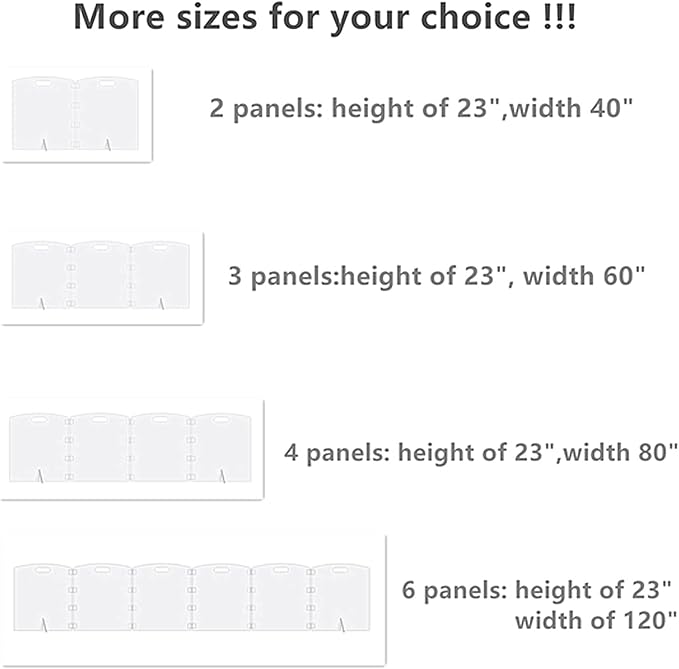 Clear Freestanding Dog Gate for Indoor Use,Pet Gates for Doorways no Drilling,Acrylic Foldable Dog Gate for Stairs with Support Feet (3Panel - 60''W x 23''H)