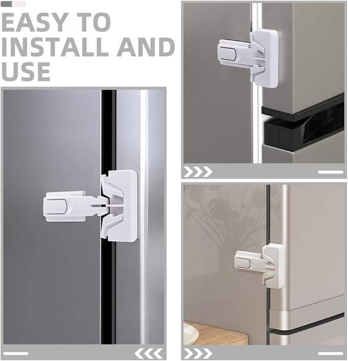 2pcs Childproof Cabinet Locks Safety Latches for Cabinets and Cupboards Easy to Install Versatile Protection for Toddlers and Pets Black and White Colors