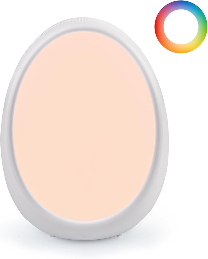 Gelielim Baby Egg Night Light, Nursery Night Light for Kids, 8 Colors Changing Mode, BPA Free Silicone Rechargeable Night Lamp for Breastfeeding, Stepless Dimming, Eye Caring, 1h Timer & Touch Control