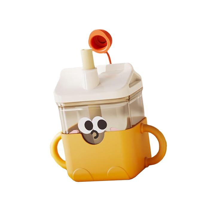 Baby Sippy Cup with Double Handles for Water And Food Grade Use 10 Oz for Boys Girls 12 Months+, Yellow