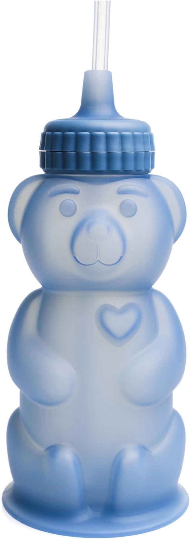 TalkTools Honey Bear Silicone Straw Cup, Dishwasher Safe Baby Drinking Bottle,Premium Food-Grade Material, Honeybear Sippy Cup for Ages 4+ Months, Kids and Toddlers (Single 8oz)-Bubblegum