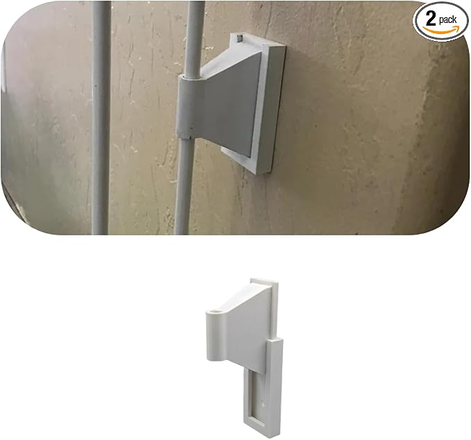 Replacement Hinges Compatible with Regalo Extra Tall Baby Gates, White Wall Mount Security Gate Hinge with Locking Channels for Stairs & Doorways (4/8 Pack) (2)