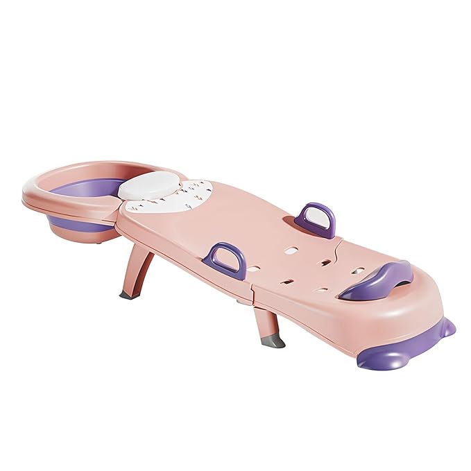 Hair Washing Station for Kids Children's Shower Seat Adjustable Children Shampoo Chair Bath Seat Household Foldable for 1 to 16 Years Old