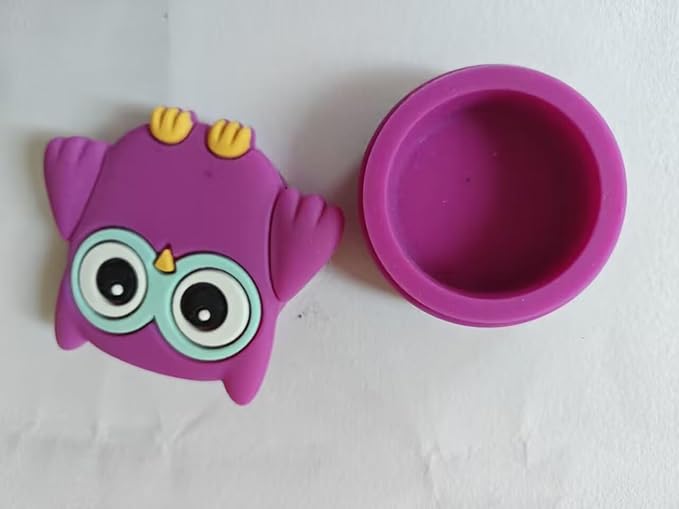 Owl Design 12ml Silicone Container Jars Storage 6pcs