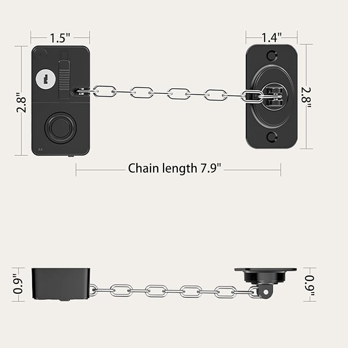 Child Door Lock with Abnormal Alarm (Black 2Pack),Door Locks for Kids Safety, for Door Monkey, Child Proof Door Lock, Drawers and Child Safety Cabinet Locks, 3M Adhesive No Drilling