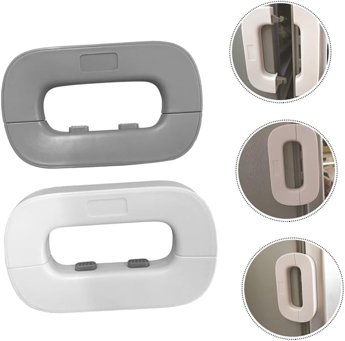 Totority Pinch Safety Locks Lock Tight for Refrigerator Freezer Cabinet Doors Multipurpose Childproof Grey