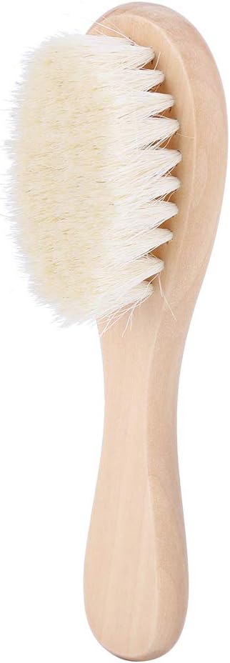 GLOGLOW Nan Baby Soft Goat Hair Brush Comb Set, Wooden Handle, Gentle for Infants, for Newborns and Toddlers Personal Care Products