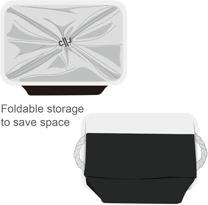 TheWarmHome Organization and Storage Basket for Organizing - Jumbo 3 Pack 17.7x13.8x9.7 inch Fabric Storage Cubes for Closet Gifts Organizer Empty Book (White & Black)