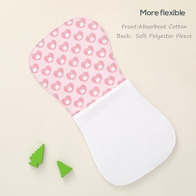 6 Pack Cotton Baby Burp Cloths Extra Absorbent Soft for Baby Boys and Girls