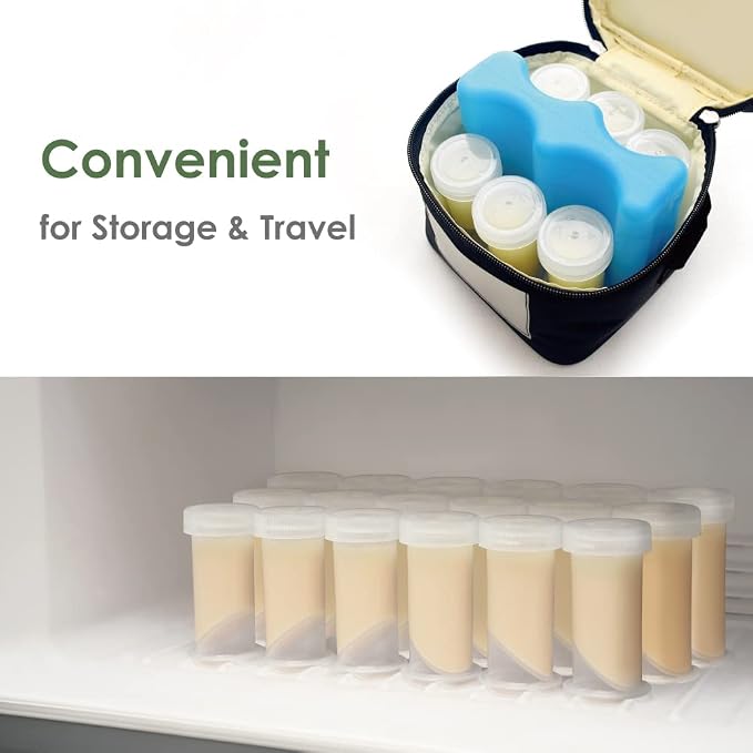 Maymom 1.5 Oz Container Designed for Colostrum & Milk Storage; Leak Proof Lids, Breastmilk Freezer or Refrigerator Storage, Made Without BPA; 4pc/pk