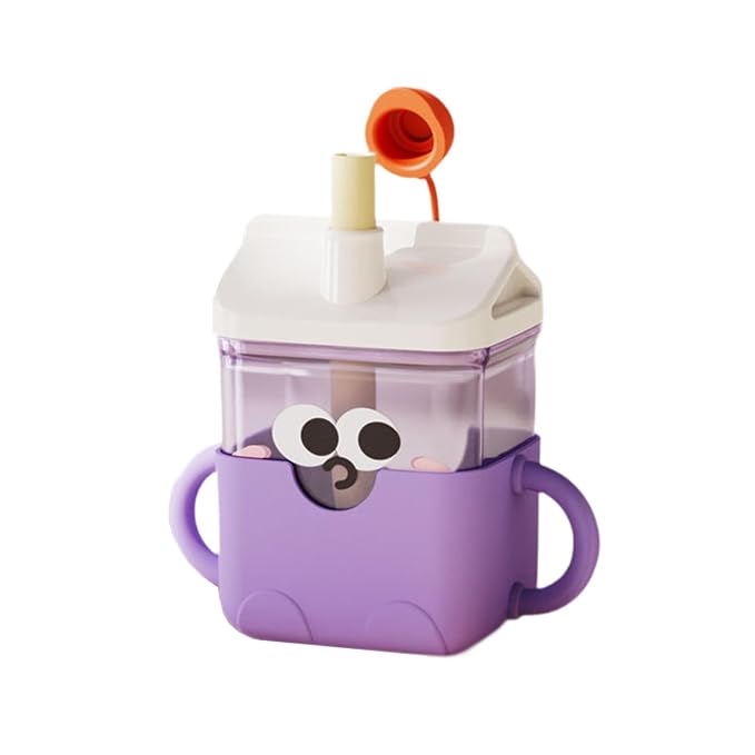 Baby Sippy Cup with Double Handles for Water And Food Grade Use 10 Oz for Boys Girls 12 Months+, Purple