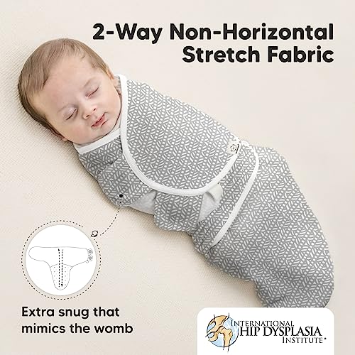 KeaBabies Baby Hair Brush and 3-Pack Baby Swaddle Sleep Sacks - Kids Hairbrush with Soft Goat Bristles - Newborn Swaddle Sack - Newborn Cradle Brush Set