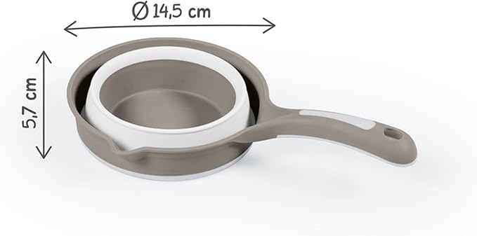 DOLU Foldable Bath Ladle for Compact Toddler Wash Tub, Portable and Space Saving Design Ideal for Ages 6 Months and Older, Grey