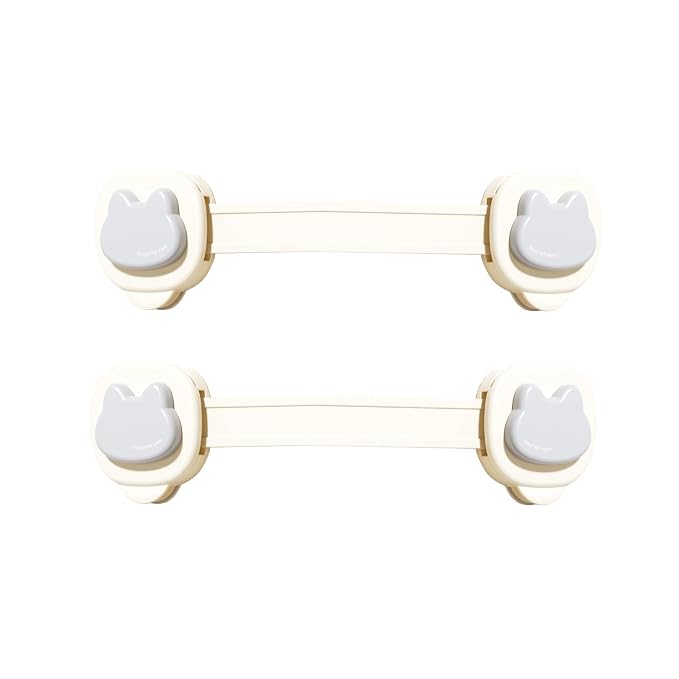 6 Pack Cabinet Locks Baby Proofing - Convenient Child Safety Locks for Cabinets and Drawers - 3M Adhesive Child Proof Drawer Latches, Multi-Functional for Fridge Oven Toilet Furniture