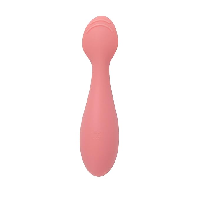 Nuby Silicone Mini Spoons - (2-Pack) Baby-Led Weaning Spoons for Babies - 4+ Months - Pink