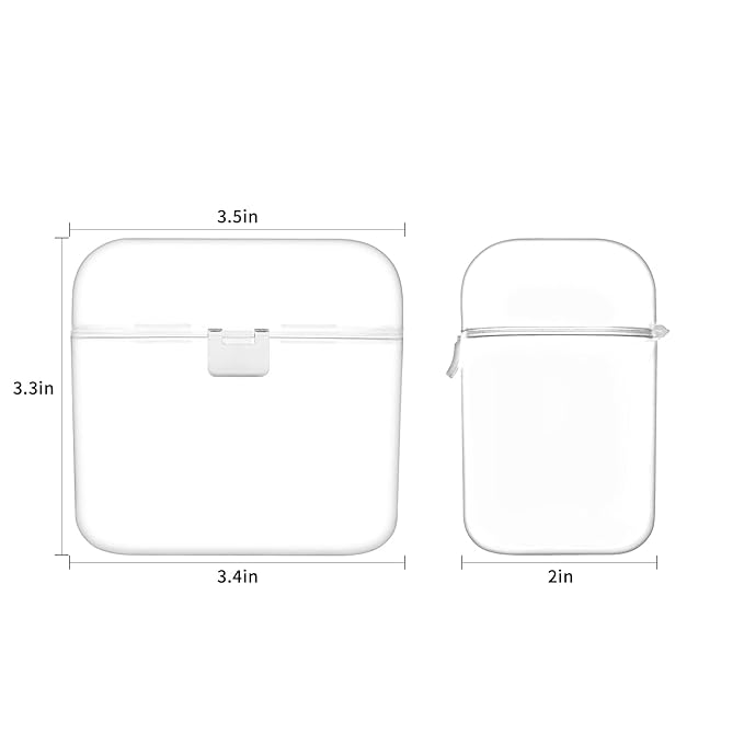 Accmor Pacifier Case, Pacifier Container Can Storage 2 Pacifiers, Baby Pacifier Holder Case for Travel, BPA Free,Transparent,2 Pack