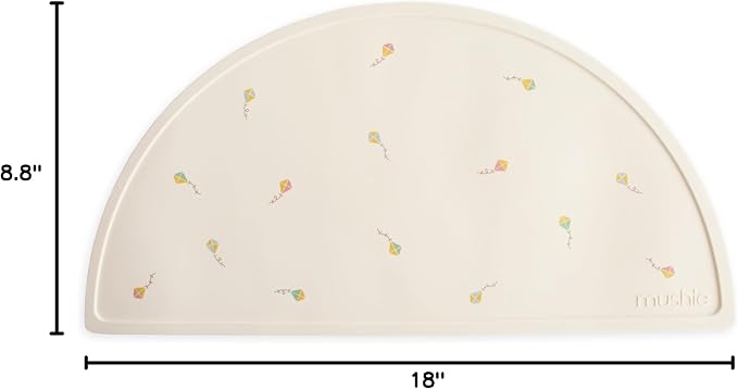 mushie Silicone Placemat for Kids | BPA-Free Non-Slip Design (Kites)