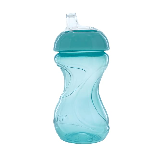 Nuby No Spill 6oz/180ml Mini Gripper Soft Silicone Spout Cup, 6 Pack, Girls, 6m+