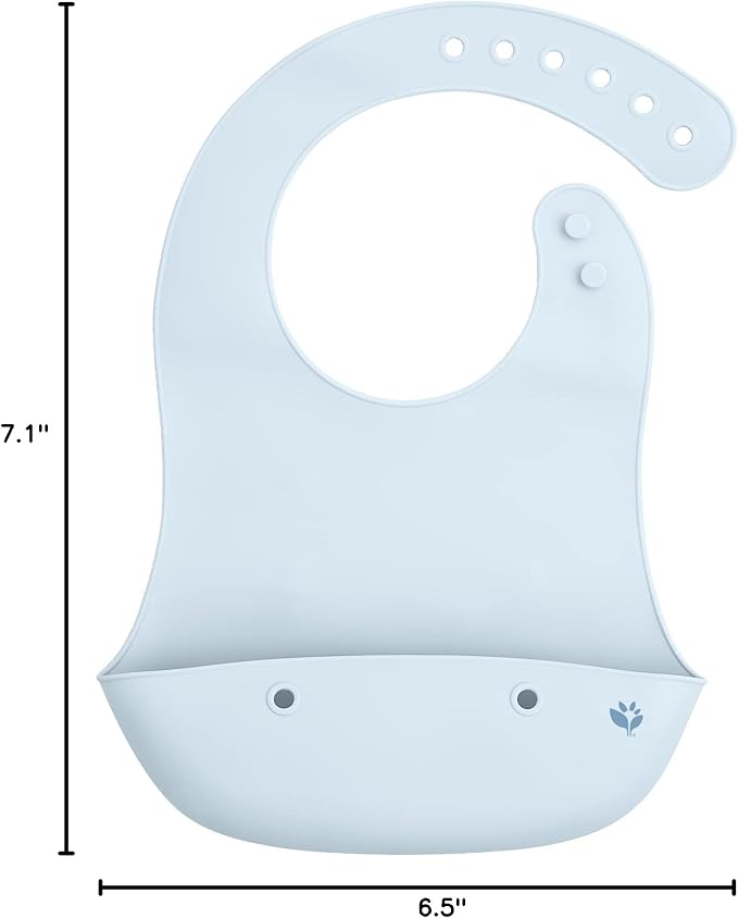 green sprouts Unisex Baby Silicone Scoop Bib