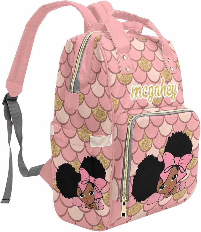 MyPupSocks Personalized Baby Backpack Diaper Bag with Name, Diaper Bag Custom with Name Custom Diaper Bags for Baby Boy, Nursing Baby Backpack for Boy Shower Gift