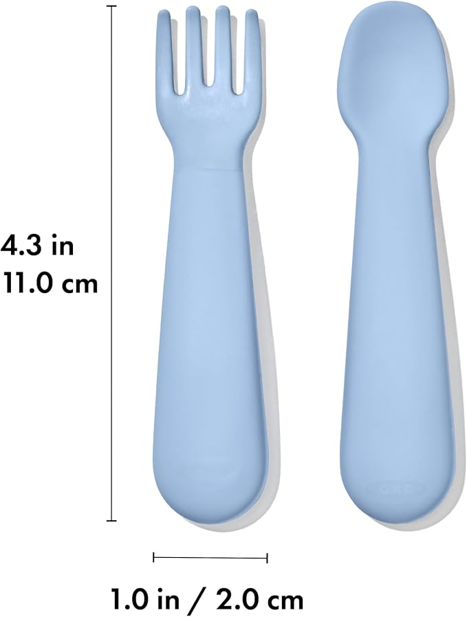 OXO Tot Mini Fork & Spoon Set – Dusk, Baby Essentials