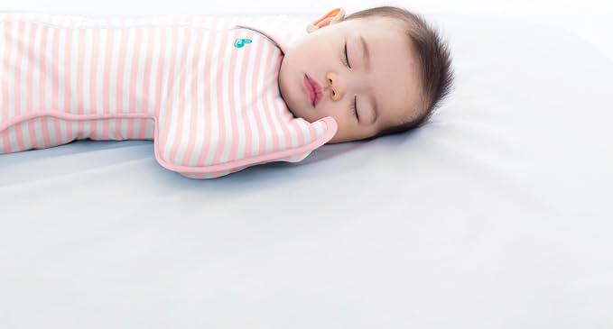 Love to Dream Swaddle Up, Stripe Pink, Newborn, 5-8.5 Lbs., Dramatically Better Sleep, Allow Baby to Sleep in Their Preferred Arms Up Position for Self-Soothing, Secure Fit Calms Startle Reflex