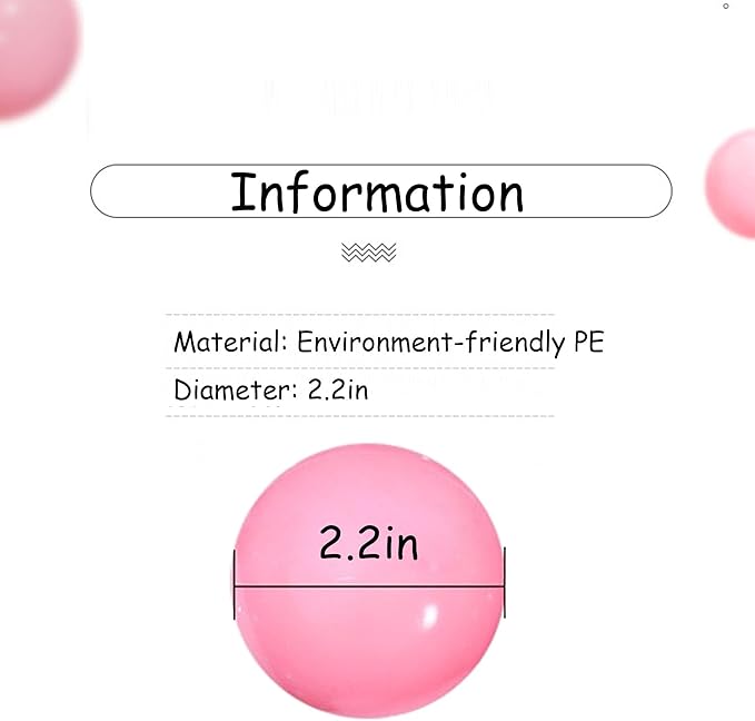 200/500/1000/2000 Count Soft Plastic Ball Pits Balls Colorful Play Pits Balls for Pet Dogs Ball Pits 2.2" Large Phthalate Free Bpa Free Balls for Toddlers 1-3 Baby Kids