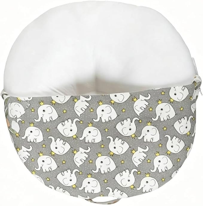 Ultra Soft Nursing Pillow Cover, Removable Breathable Cotton Slipcover for Breastfeeding & Maternity Support, Multifunctional Feeding Cushion Cover for Mom and Baby (HH)