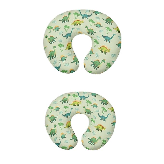 Green Dinosaur Design Nursing Pillow Cover Breastfeeding Nursing Pillow Slipcovers Super Soft Baby Essentials