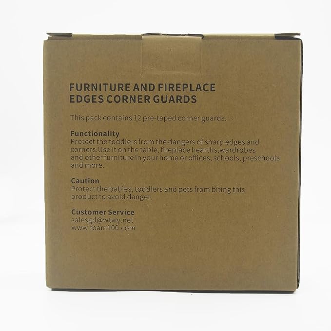 Foam Corner Protector for The Furniture, with Retardant Materials Foam Safety Bumpers, Baby Proofing Safety Corner Protectors (Black)