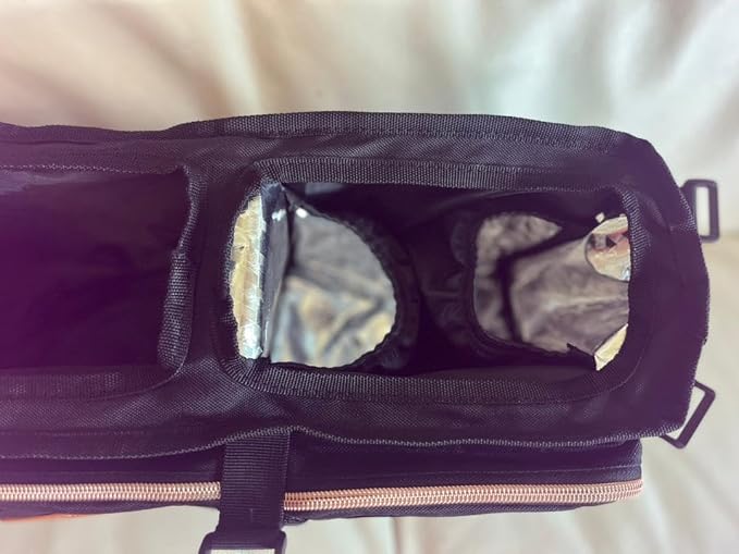 Double Stroller Organizer, Double Stroller Caddy Compatible with Bob Duallie, Baby Jogger City Mini GT2, Jeep - Universal Stroller Accessories with Cup Holders (black)